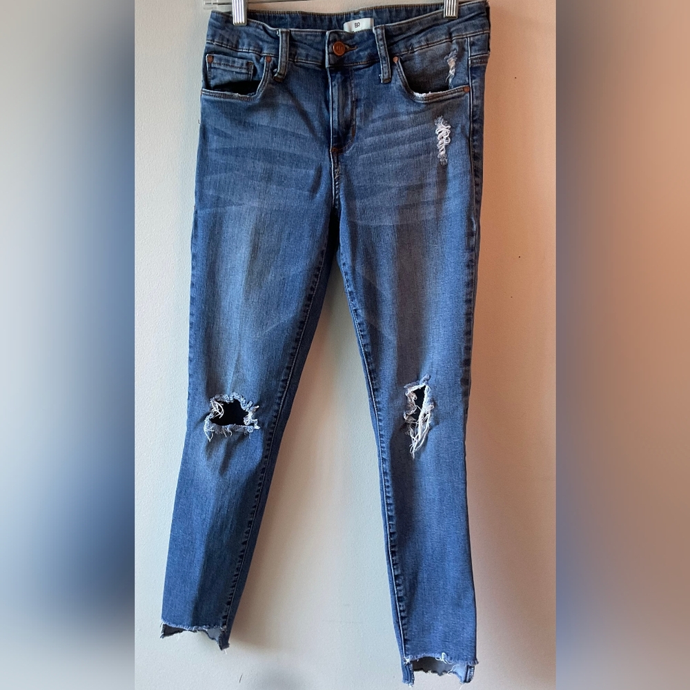 BP Blue Distressed Women's Skinny Jeans